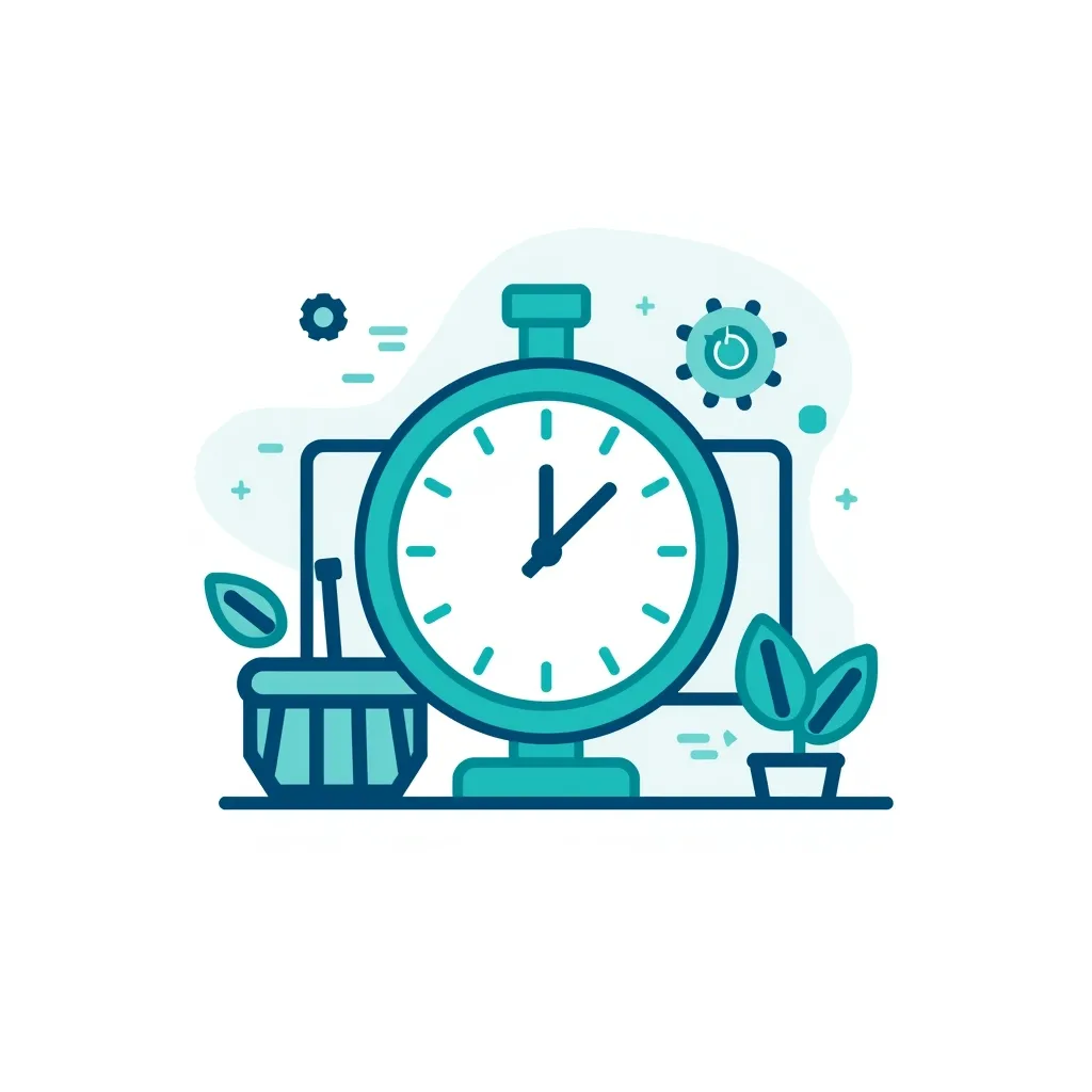 Illustrazione di un orologio con ingranaggi