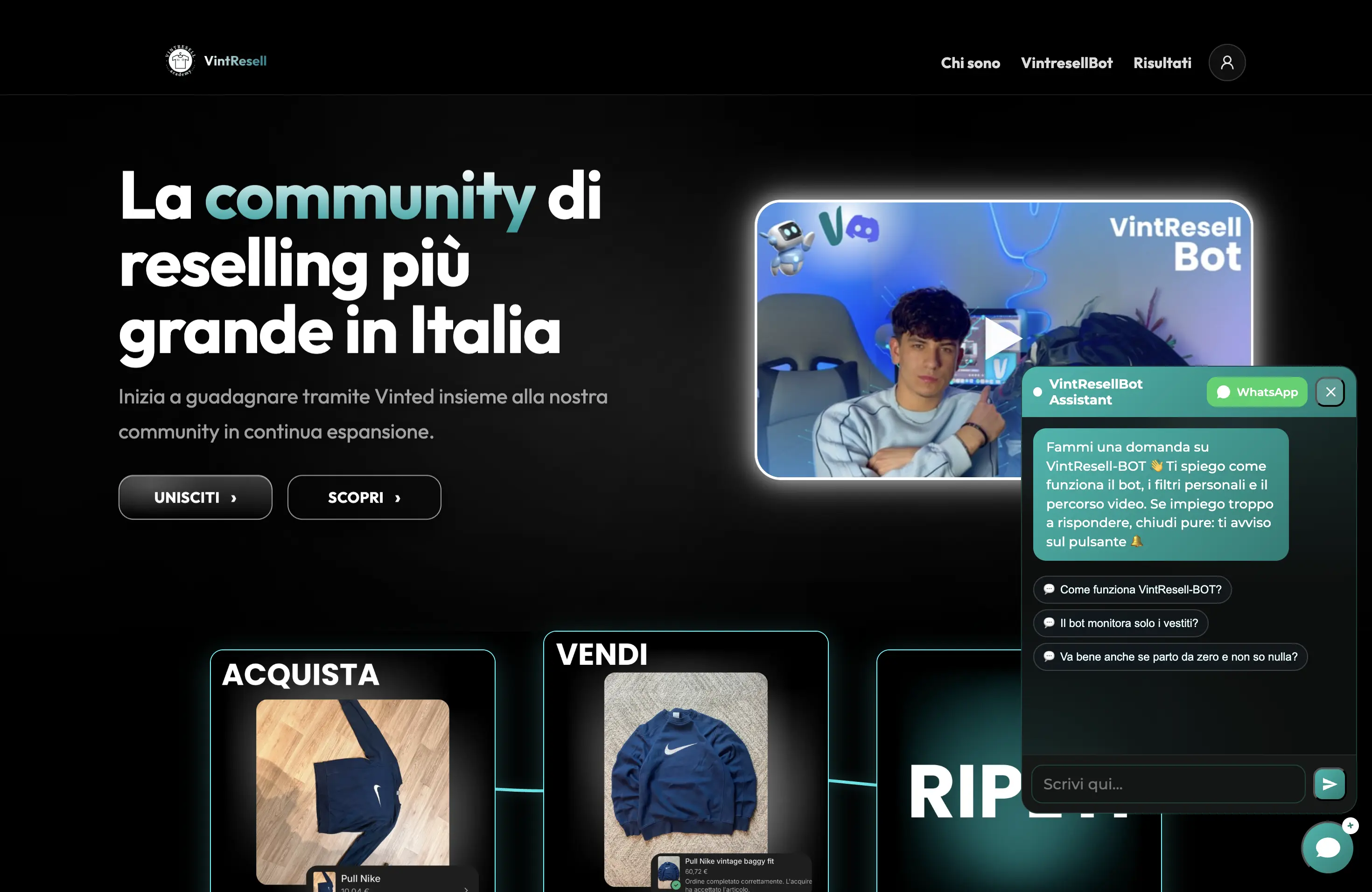 Anteprima resellingbot.com